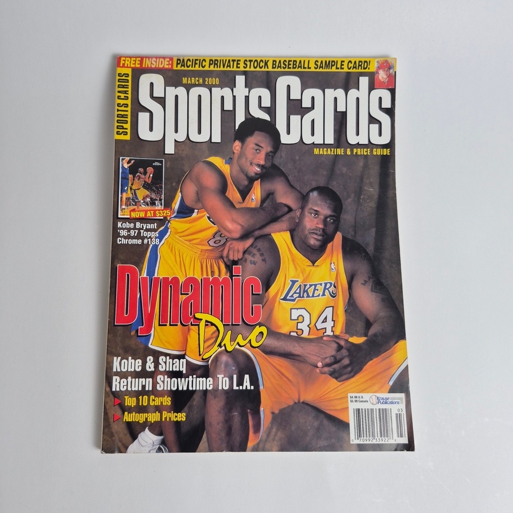 Sports Cards Magazine March 2000 Kobe Bryant Shaquille O'Neal Lakers Dynamic Duo